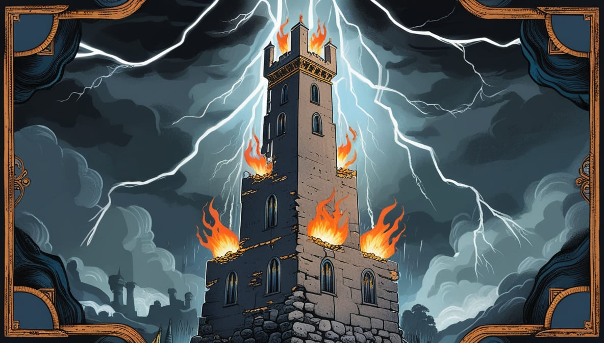 A_majestic tower in tarot